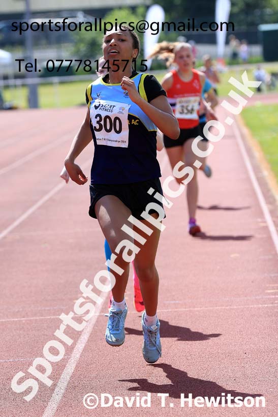 Girls Under-15s 800 metres, 2024 North Eastern Track and Field Champs., Middlesbrough.  Photo: David T. Hewitson/Sports for All Pics